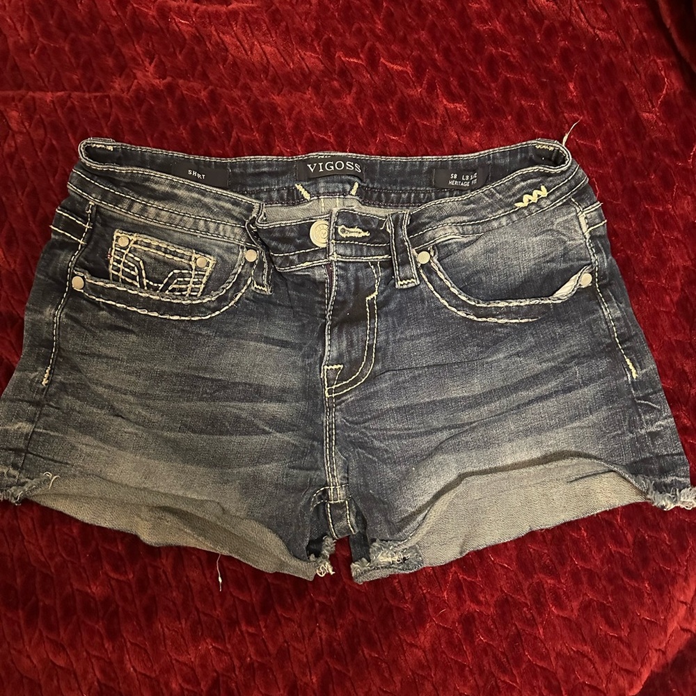 Vigoss Blue Jean Shorts Distressed Cut-Offs